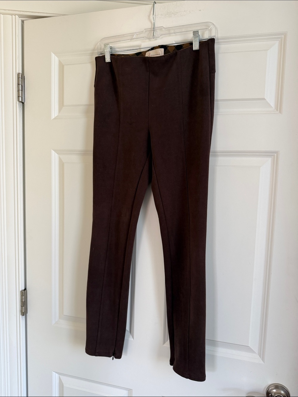 Anthropologie Slim Ponte Leggings in Dark Brown